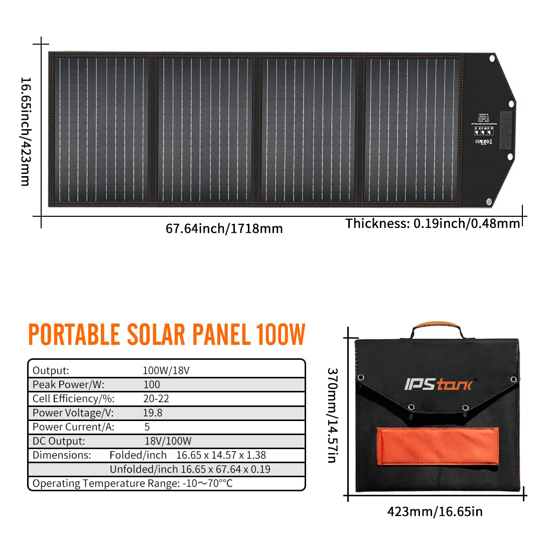 IPStank foldable solar panel