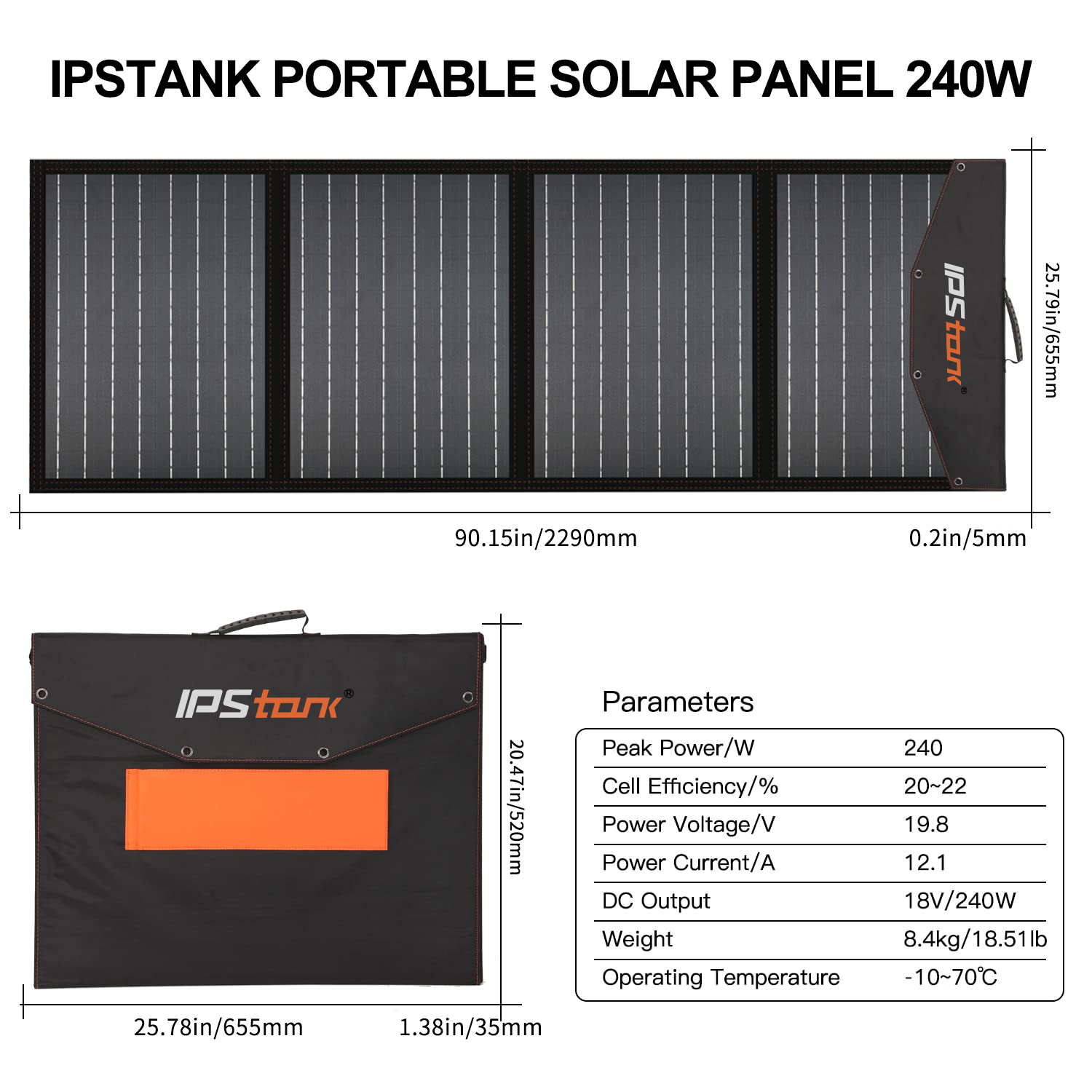 240W IPStank solar panel