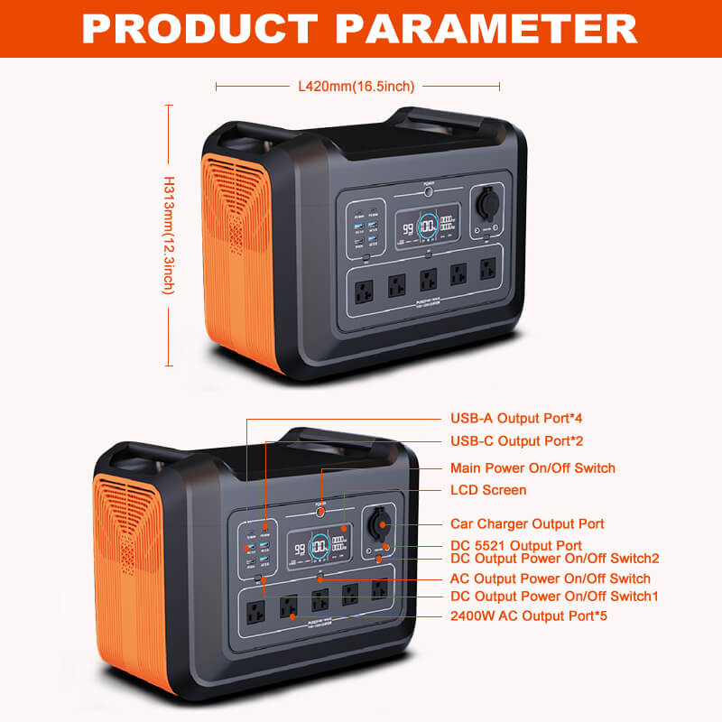 IPStank 2400W Portable Solar Power Station for USACANADA